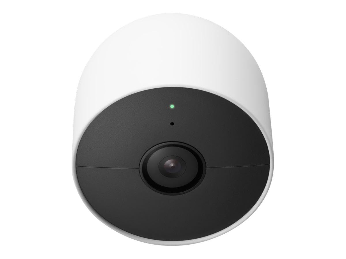 Google Nest Cam Caméra de Surveillance Intelligente pour l'intérieur et l'extérieur Blanc 1 pièce (1 pièce)