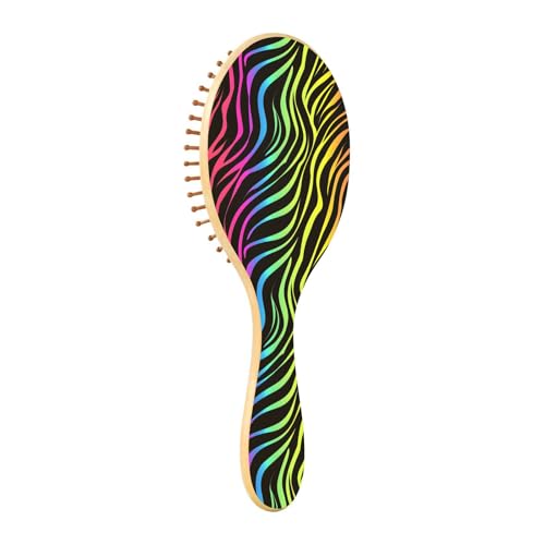 Wet Brush - Cepillo desenredante para todo tipo de cabello, cerdas suaves que se deslizan a través de los enredos con facilidad, arcoíris abstracto para cabello húmedo y seco
