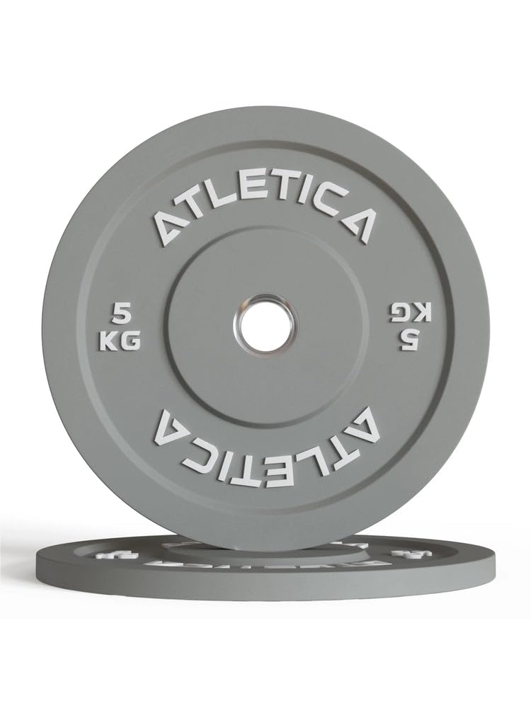 Atletica Set de Barre Olympique | Beta Powerlifting | Barre d'haltères Powerlifting | Disques Bumper de 190 kg | Colliers Pro | Couleur de la Barre d'haltères Beta Powerlifting: Vert Militaire