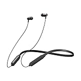 UBON BT-5100 Bluetooth 5.0 Wireless in Ear Earphones with Hi-Fi Stereo Sound, 10Hrs Playtime, Lightweight Ergonomic Neckband, Sweat-Resistant Magnetic Earbuds, Voice Assistant & with Mic (Black)