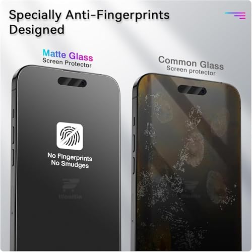 Image of WonRia Pack 1- Matte Screen Guard Protector Compatible with iPhone 17 Air 5G Matte Tempered Glass Edge to Edge [Dynamic island Cut] [Shinning Border] - installation kit