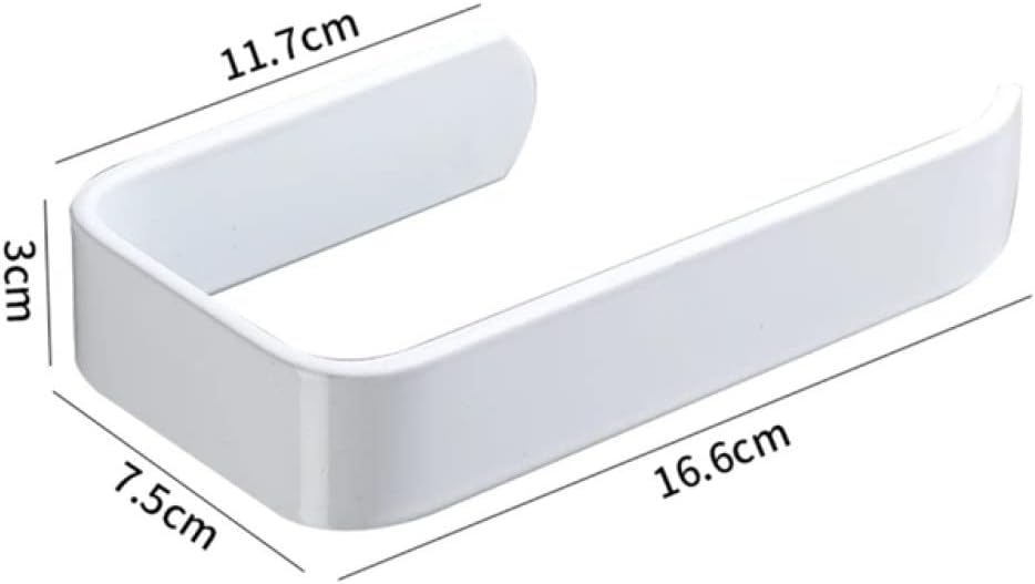 White Bathroom Accessories Kit Aluminum Toilet Paper Holder Wall Nail-Free Kitchen Hardware Towel Rack Single Hook Tissue Rack,Hooks (Paper Holder) image 2