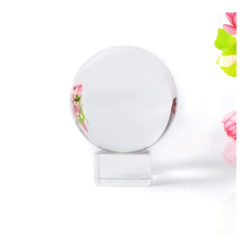 For la 60/70/80 MILLIMETRI Fotografia Sfera di Cristallo Ornamento FengShui Globo Divinazione Quarzo Sfera di Vetro Magica Complementi Arredo Casa Sfera bola de Cristal Collezioni di casa ( Color : Wi