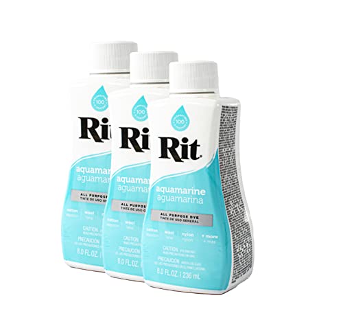 Rit Dye Liquid 236ml Aquamarine Pack of Three