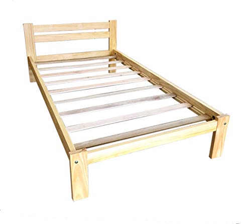 Amazonas Twin Bed Solid Pine Wood Natural Light Pine Finished
