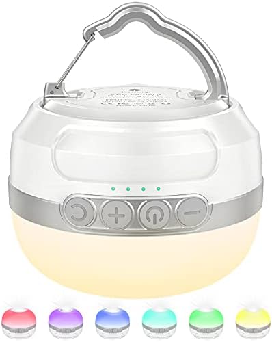 Camping Lantern Rechargeable, TENROOP Camping Light for Tents, 10400mAh High Capacity Power Bank, RGB LED Lantern Camping 5 Light Modes, Waterproof Flashlight for Camping Outdoor Emergency