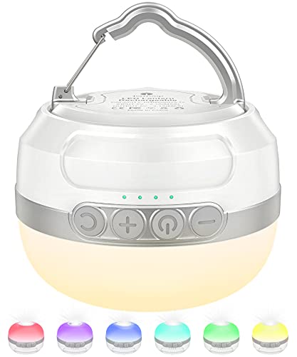 Camping Lantern Rechargeable, TENROOP Camping Light for Tents, 10400mAh High Capacity Power Bank, RGB LED Lantern…