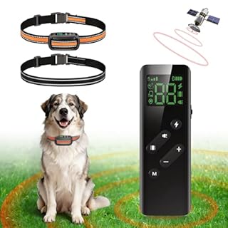 Homrich GPS Wireless Dog Fence, Electric Fence for Outdoor Use, 3 Warning Modes, IPX7 Waterproof Pet Containment & Behavior Training Dog Collar System for Dogs Over 8 lbs with 2 Replacement Collar