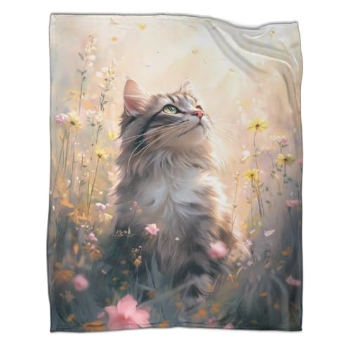 Jeté de canapé fleurs 3D plaid microfibre 150x200cm couverture - 3