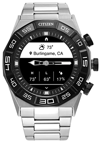 Citizen Cz Smart Pq2 Hybrid Smartwatch With Youq Wellness App Featuring Ibm Watson® Ai And Nasa Research, Black And White Customizable Display, Bluetooth, Hr, Activity Tracker, 18-Day Battery Life #TOP5