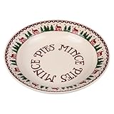 HIAKDOFT Plato Cerámico Navidad para Cena y Postres Vajilla Navideña para Servir Frutas Secas Dulces y Aperitivos Mesa Festiva para Hogar y Restaurantes