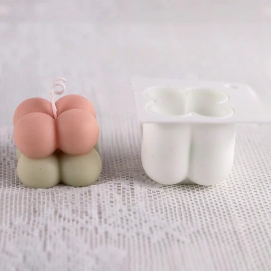 Miniatura 8 de Velas de burbujas antiadherentes, moldes de silicona en forma de cubo de aromaterapia 3D, cera de jabón, molde de silicona para hacer velas de cera