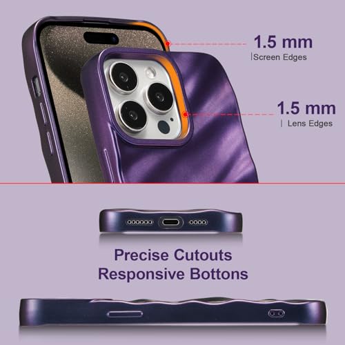 Coque iPhone 15 Pro Max silicone souple violette QLTYPRI - 3