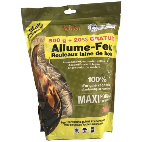 Allume feux laine de bois 500g pour allumer le feu facilement