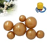 Aufblasbare Luftballonbogen Kit Wiederverwendbare Luftballon Girlande Wiederverwendbare Luftballon Girlande 7 PVC Ballons Verbunden mit elastischen Bändern Party Dekoration für Geburtstag Hochzeit u