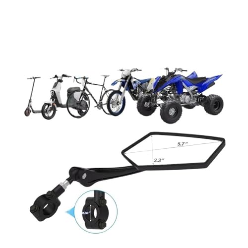 Espejos retrovisores universales de moto antivibración para regular la visión trasera 2