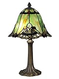 Dale Tiffany TA15057 Green Haiawa Tiffany Accent Table Lamp, Antique Brass