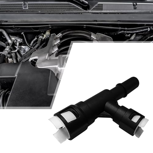 Hirificing Car Heater Core Hose Fitting Connector #15055343 15055342 800-413CD, Heater Coolant Hose Junction Cooling Water Pipe T-connector Joint For Select Cadillac Chevrolet GMC Silverado(Black)