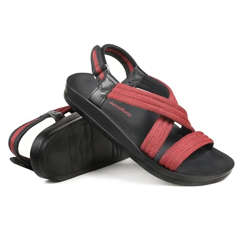 Image of AEROTHOTIC Walking Sandals Women - Arch Support Lightweight Sport Adjustable Sandals With Back Strap - Winter Hiking Beach Water Outdoor Orthopedic Travel Washable Ladies Slides Shoe