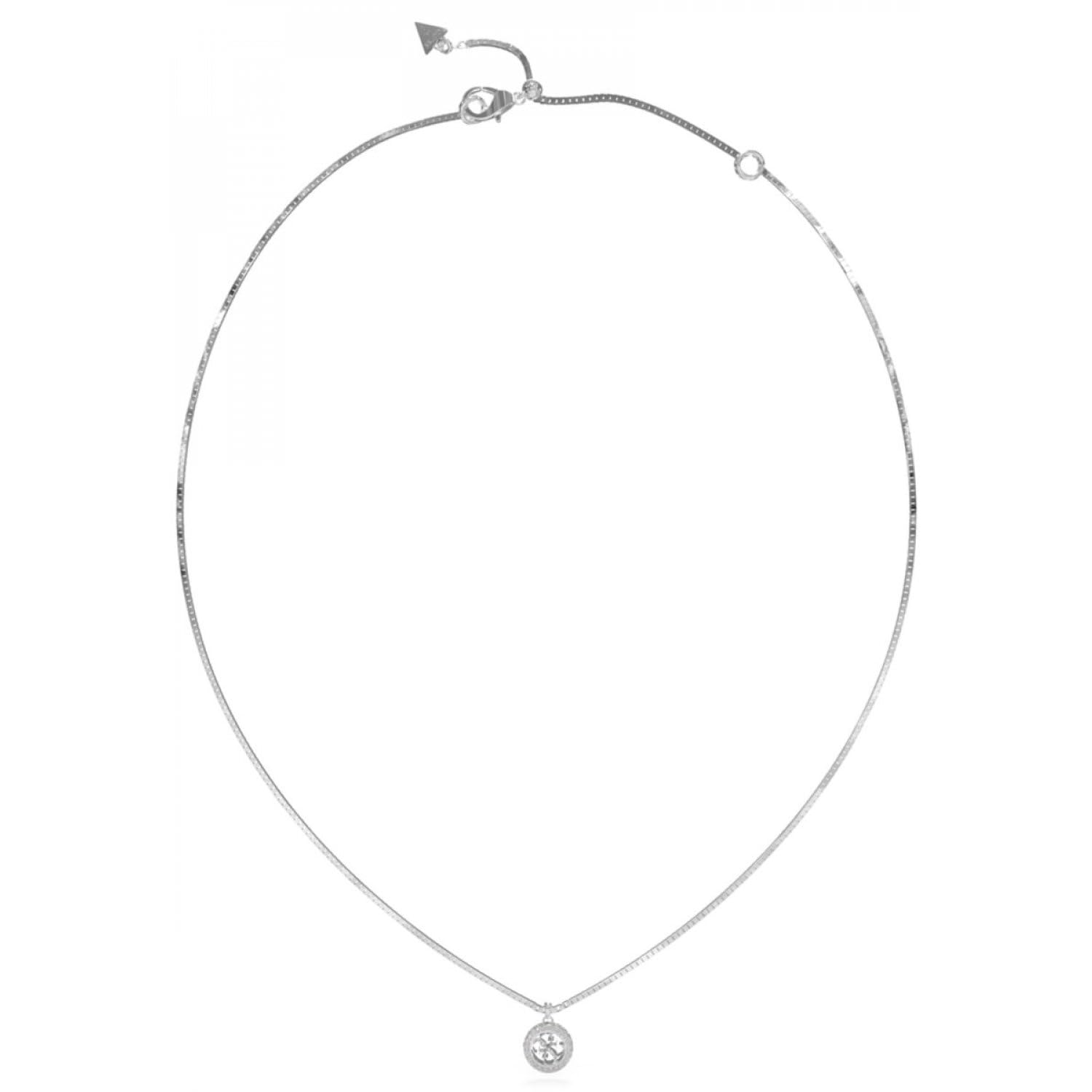 GUESS Necklace 4G Crush JUBN04162JWRHT-U stainless steel, Silver, No Gemstone
