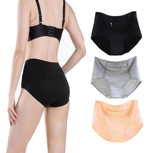 Caleçon boxeur culotte hipster LaseVe avec poche cachée, lot de 3 sous-vêtements sans couture femme