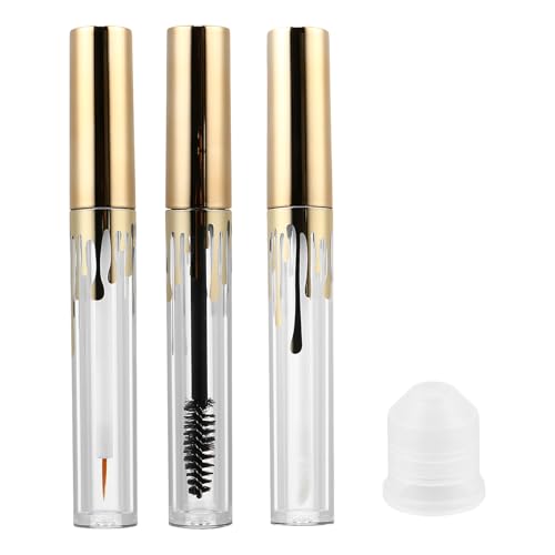 Garneck Set de 3 Tubos Plásticos Vacíos de 4 Ml para Rímel Brillo Labial Casero y Delineador de Ojos Envases Transparentes Reutilizables y Portátiles para Uso Diario y Viajes