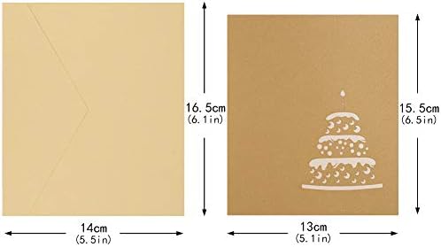 FANCYLEO EU 3D Pop Up Birthday Card, Handmade Happy Birthday Card Folded Card with 3 Layers Cake, Greeting Card with Envelope Folded Greeting Card Birthday Cards for Birthday Christmas(Gold)