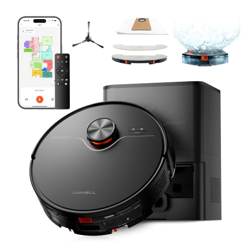 uninell Staubsauger Roboter mit Wischfunktion 8000Pa/ 200Min Laufzeit – Ansicht 1