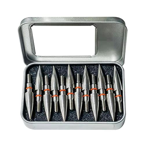 Image of 100 /125 /150 /200 /300 Grains Archery Field Points Practice Field Tips, Archery Target Practice Hunting Arrow Tip for Recurve, Compound Bow Crossbow, Stainless Steel Screw in Broadheads