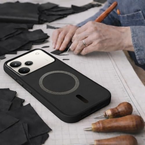 Image of Jkobi Leather Finish Back Cover Case for Realme P4 Pro (MagSafe Compatible Wireless Charging | Soft Touch | Camera Bump Protection)