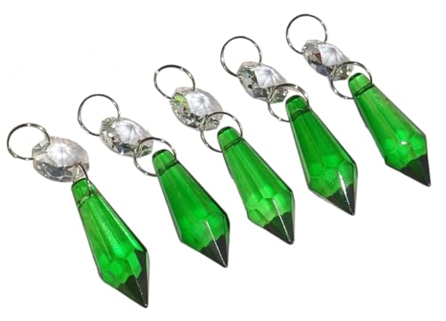 Gouttes de lustre attrape-soleil émeraude en cristal de verre pour décoration de mariage