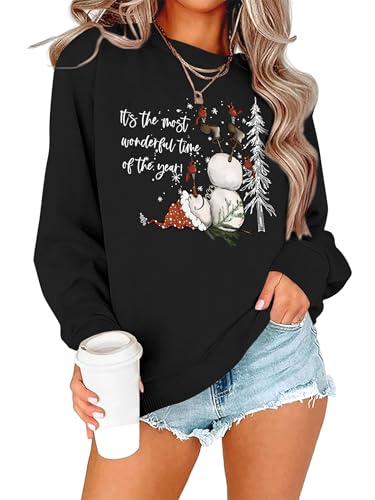 Ounar Christmas Sweatshirts For Women Snowman Crewneck Long Sleeve Tops | Merry Christmas Shirt,Ugly Xmas Graphic Sweatshirt,Lightweight Merry And Bright Shirt, Christmas Day Gift,Holiday Pullover 1 Ounar Christmas Sweatshirts For Women Snowman Crewneck Long Sleeve Tops | Merry Christmas Shirt,Ugly Xmas Graphic Sweatshirt,Lightweight Merry And Bright Shirt, Christmas Day Gift,Holiday Pullover