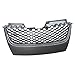 OTMGTGM Front Upper Carbon Fiber Print Mesh Grille Grill Honeycomb without Hole Compatible with 2006 2007 2008 2009 Volkswagen VW MK5 Jetta GLI/GTI