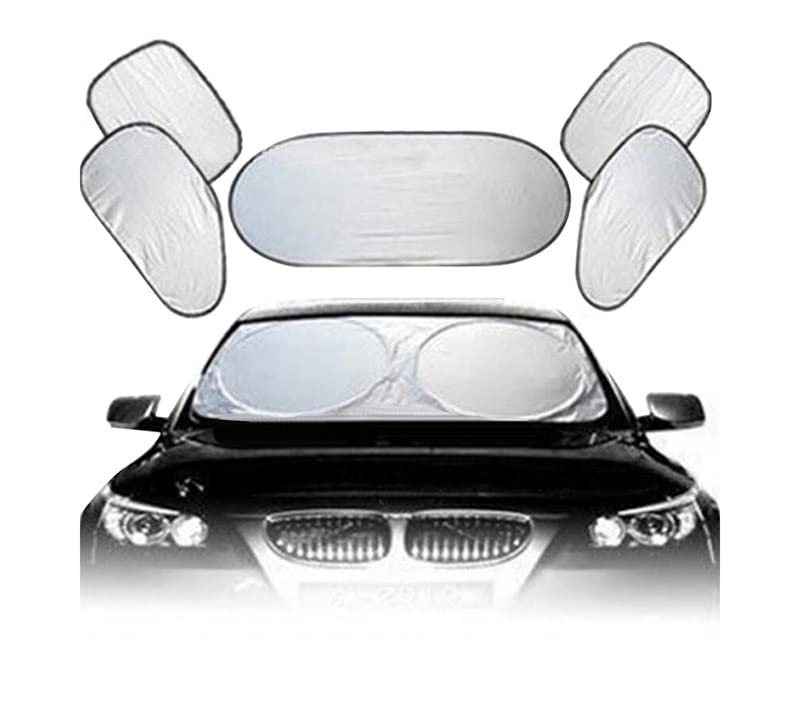 6pcs Parasol Coche, Parasol Ventana Coche para Ventana Delantera y Trasera Lateral Apto a la Mayoría de Coches y Suvs