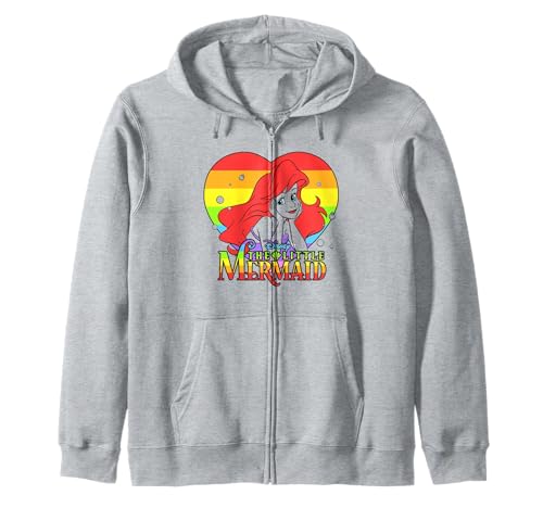 Sweat à capuche Ariel Disney The Little Mermaid veste zippée enfant avec motif cœur
