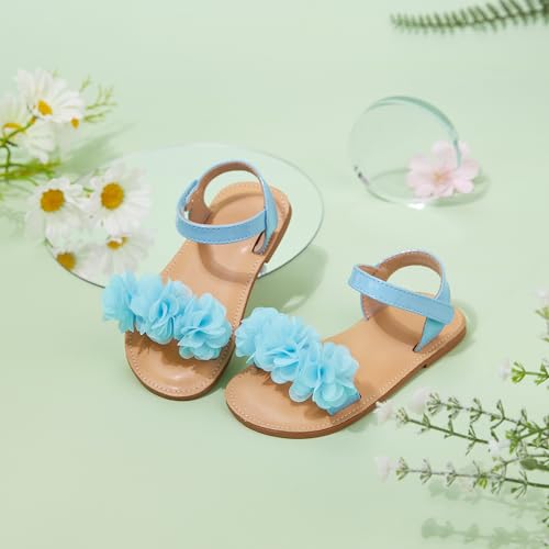 Image of Otter MOMO Girls Open Toe Princess Flat Sandals with Comfort Sole Summer Sandals