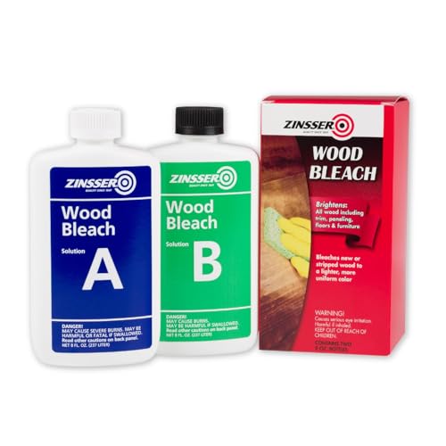 Zinsser Wood Bleach Kit | Lighten Furniture, Floors, Cabinets, Trim | Removes...