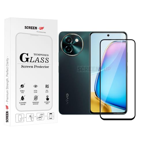 Image of ScreenUp Tempered Glass For vivo Y200t - Ultra Clear, 9H Scratch Resistant, Full Coverage, Easy Install Screen Protector