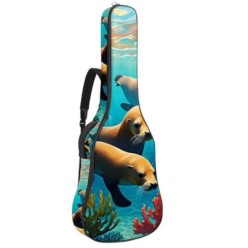 Sac pour guitare acoustique imperméable 42.9x16.9x4.7 in multicolore housse étanche de transport