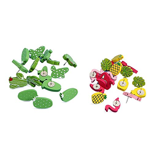 Wonsunss Decorative Pushpins,Cork Board Tacks,Push Pin Thumb Tacks ,Push Pins Decorative For Cork Boardnail (Plant-30 Pcs) #TOP4