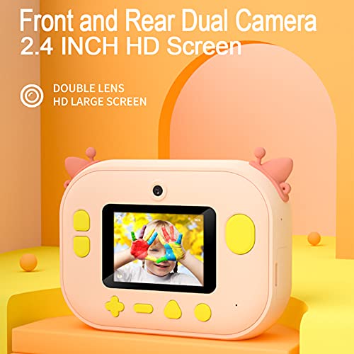 Miaoqian 1080P HD Mini Kids Camera Impressora fotográfica digital portátil de câmera instantânea par