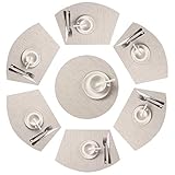 SHACOS Set de 7 PVC manteles Individuales de cuña,Mantel de