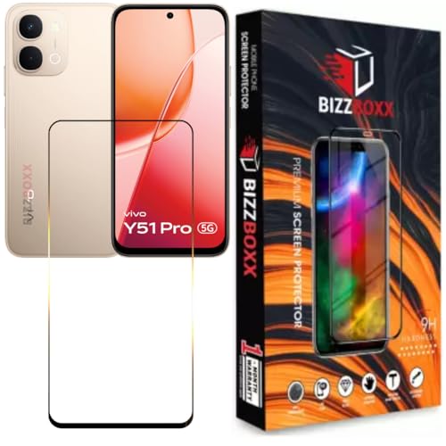 Image of Tempered Glass For vivo Y51 Pro 5G Screen Protector Guard - HD Clarity, Anti-Fingerprint Screen Guard (For vivo Y51 Pro - 6.75 inch) With Installation Kit - Pack of 1