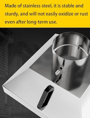 High-Efficiency Stainless Steel Dust & Fume Collector with Bell-SD Hood, Easy Installation, Customizable Sizes (20cm/7.9in, 40x40cm/15.7x15.7in) for Industrial Use