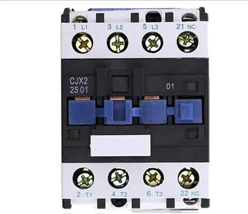 Contacteur ca CJX2-2501 triphasé à fixation rapide rail DIN avec contact auxiliaire 25A NC