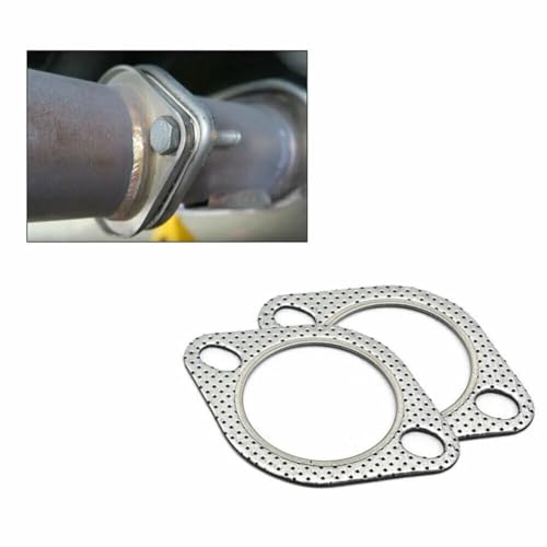 Image of YSIL 2PCS Exhaust Flange Gaskets 2 inch 2-Bolt Exhaust Manifold Gasket Replacement Car Exhaust Gasket Car Accessories OEM#120-06310-0002