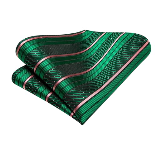 Image of Dubulle Mens Tie Set Solid Paisley Silk Striped Necktie for Men with Cufflinks Tie and Pocket Square