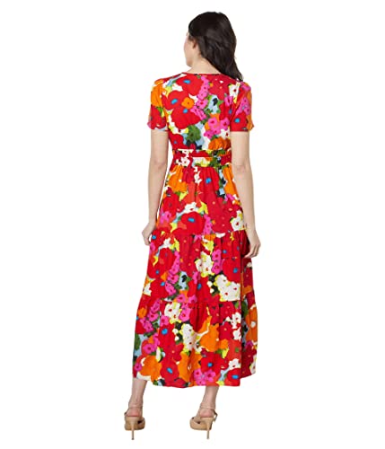 Image of Maggy London Women's Stretch Cotton Poplin Tiered Maxi