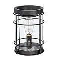 Edison Bulb Electric Candle Warmer with Timer | Plug in Fragrance Warmer for Scented Wax Melts, Cubes, Tarts | Air Freshener Set for Rustic Home Décor, Office, Gifts