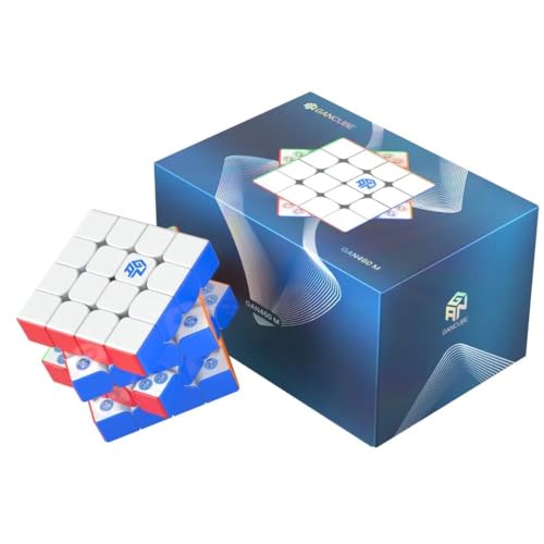 Image of GAN 460 4x4 V2 Magnetic Speed Cube | UV Coated Glossy Finish & Dual Track Mechanism | 160 Magnets, Thicker Outer Layers & Anti-Pop System Professional Puzzle